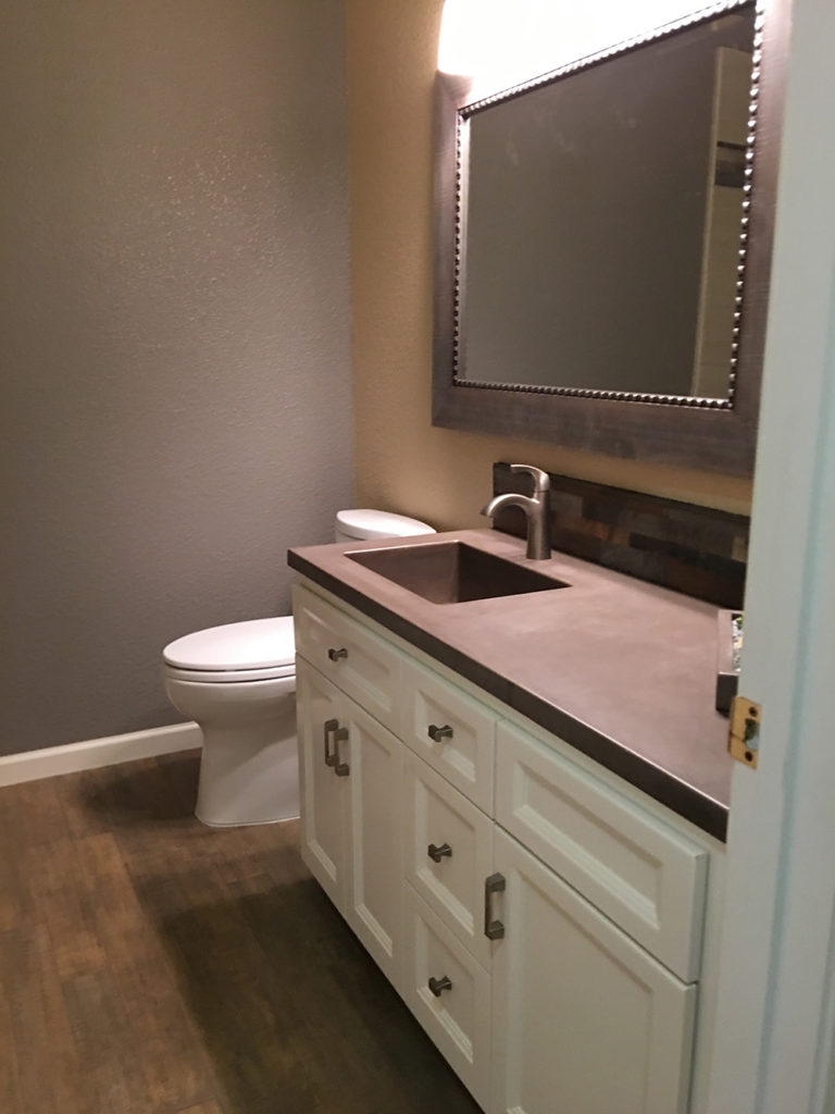 Custom Concrete Bathroom Countertops from Lawler Construction