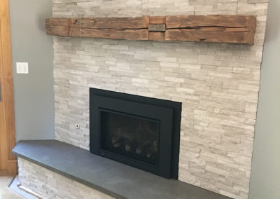Black Concrete Hearth with Stone Fireplace (2)