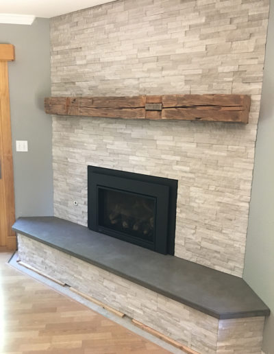 Black Concrete Hearth with Stone Fireplace (2)