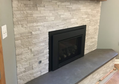Black Concrete Hearth with Stone Fireplace (4)