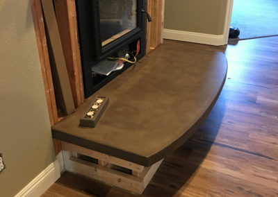 Dark Concrete Hearth with Inset Fireplace (1)