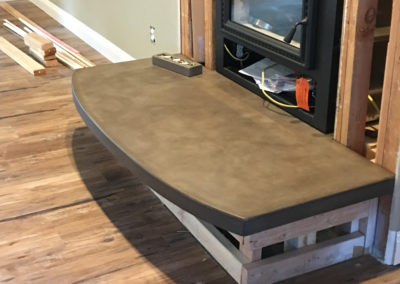 Dark Concrete Hearth with Inset Fireplace (3)