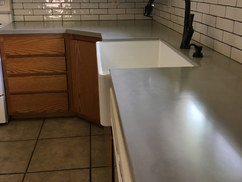 Grey Concrete Kitchen Countertop