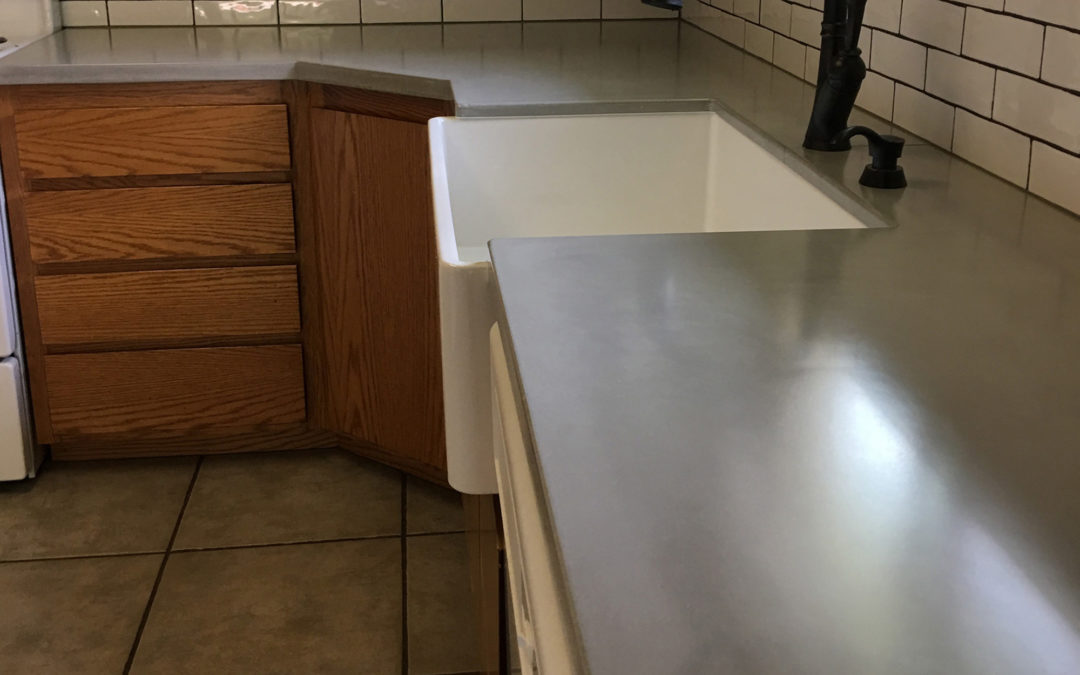 Grey Concrete Kitchen Countertop