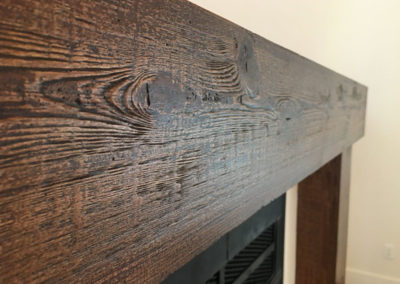 Custom Concrete Hearth and Mantle